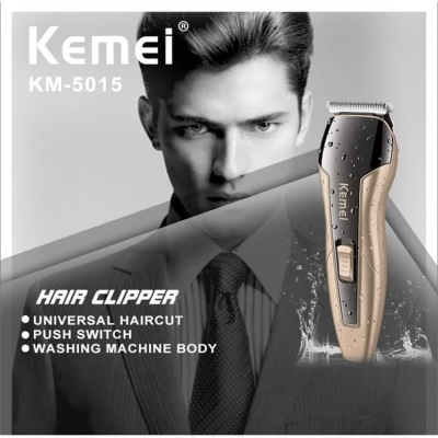 Picture of Kemei KM 5015 Waterproof Professional Hair Clipper Trimmer & Shaving system for men -Black Gold