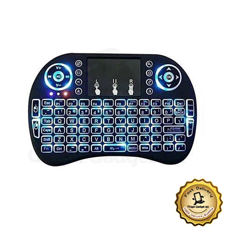 Picture of Rechargeable Mini Wireless Keyboard With Touchpad For Any Device With Color Back Ligh - Keyboard