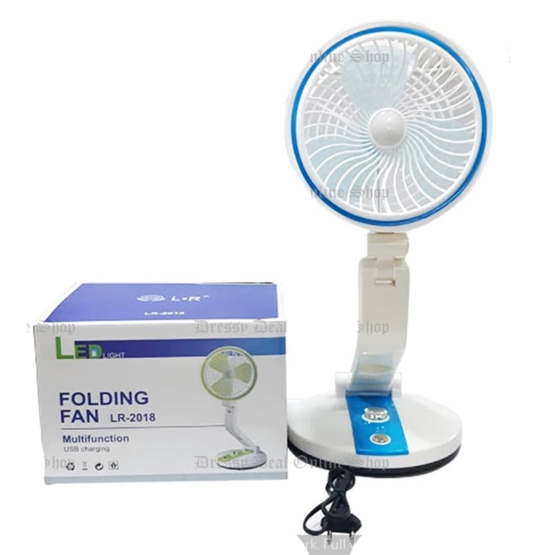 Picture of Multifunction Rechargeable Table fan Wall mount AC/DC Fan with LED Light
