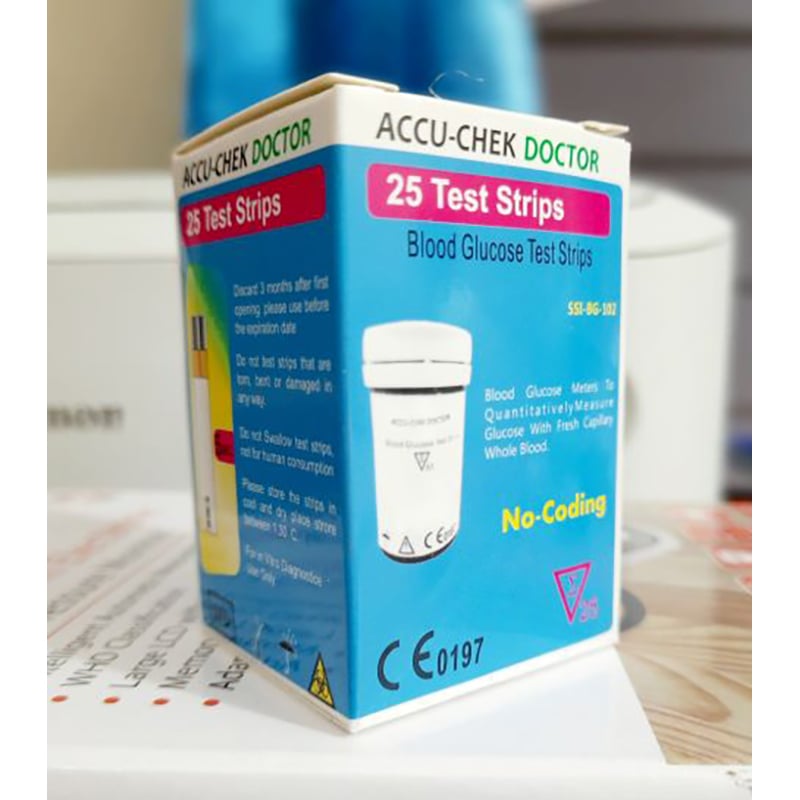 Picture of Accu Chek Doctor 25pc Test Strips for Glucose Meter and strips-Off