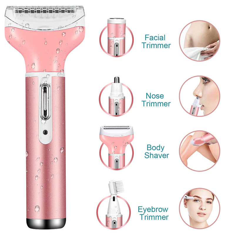Picture of Kemei KM-6637 Multifunctional 4 in 1 Rechargeable woman body shaver Beard Eyebrow, Nose Trimmer