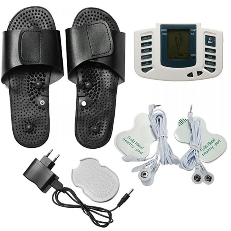 Picture of Multifunction Electrical Full Body Relax Muscle Massager Pulse Tens Acupuncture Therapy With Slipper Message And 4 Electrode Pads - Massage Machine