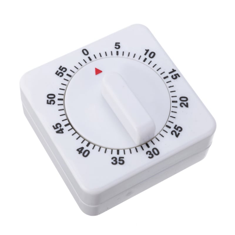 Picture of 60 Minute Square Mechanical Multi Purpose Timer- white