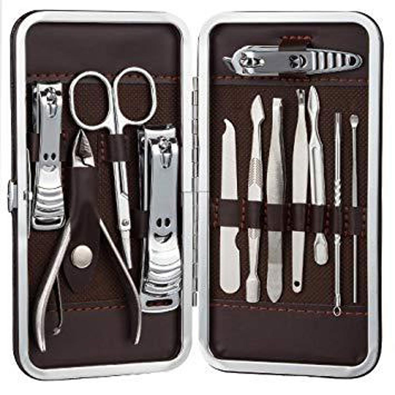 Picture of Professional Nail Pedicure Set Stainless Steel Nail Cutting Machine Kit Tool -12 pcs