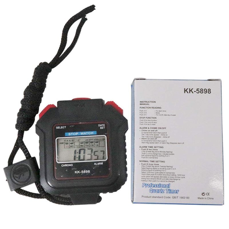 Picture of Digital Stop Watch 5898 China/Waterproof Digital Lcd Stopwatch Chronograph Timer Counter Sports Alarm - Digital Watch