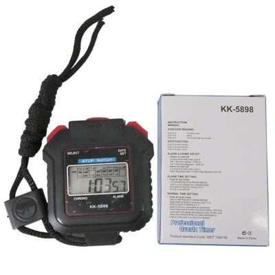 Picture of Digital Stop Watch 5898 China/Waterproof Digital Lcd Stopwatch Chronograph Timer Counter Sports Alarm - Digital Watch