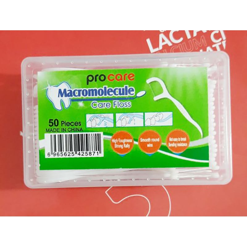 Picture of Procare Macromolecule Dental Floss Pick Toothpick Inner dental Cleaner Tooth Picks-50 pcs