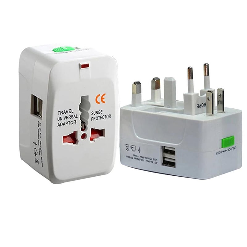 Picture of Universal  World Travel Adapter All in 1  with 2 USB Port Charger Plug