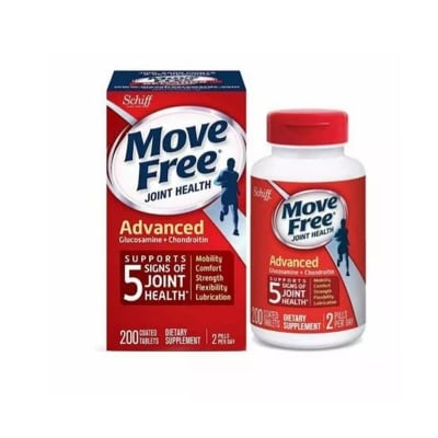 Picture of Schiff Move Free Joint Health Advanced with Glucosamine and Chondroitin 200 Tablets