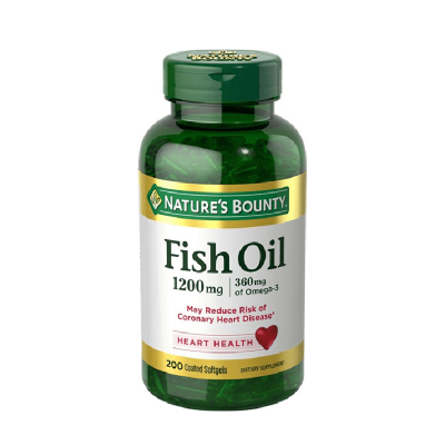 Picture of Nature’s Bounty Fish Oil Coated Odorless 1200mg 200 Softgels