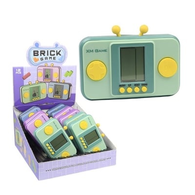 Picture of Creativity Brick Game Console 26 Block Games Adjustable Level/Speed ​​ Retro Handheld Game Console Soft Silicone Buttons Racing/Tank Battle Electronic Toys Children's