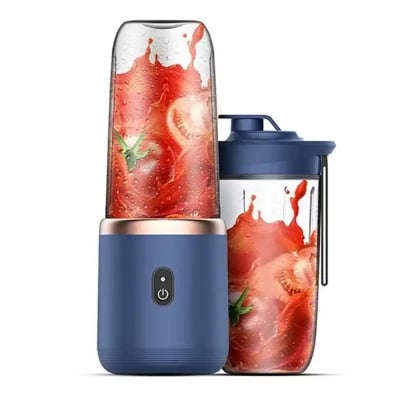 Picture of 6 Blades Electric Juicer Cup 2 Cups For Travel Portable Juicer Mixer Usb Charge Fresh Fruit Juice Personal Blender Smoothie