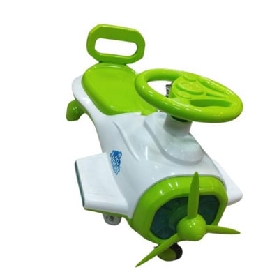 Picture of Aircraft Baby Swing Car this tricycle ensures stability and balance during rides. Its adjustable seat grows with your child COLOR RANDOM