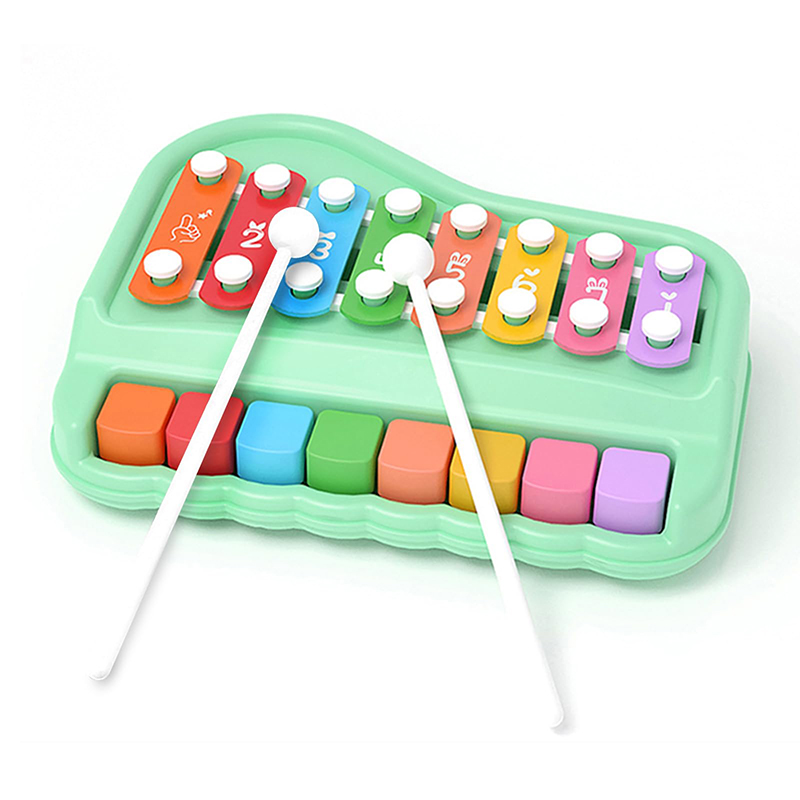 Picture of 2 in 1 Piano Xylophone Kids Toys, Educational Musical Instruments for Toddlers, Set of 5 Keys of 8 Multicolor Key Scales for Baby Gift for Boys and Girls