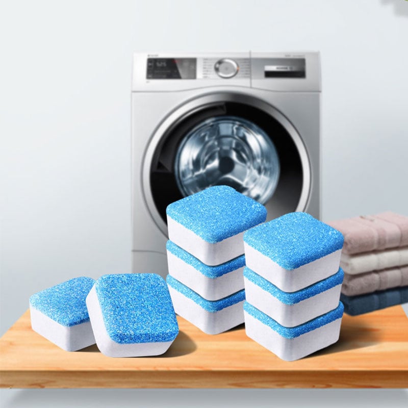 Picture of 2 Pcs Washing Machine Cleaner Descaler Deep Cleaning Tablets For Front Loader Top Load Washer Laundry Tub Safe Deodorizer