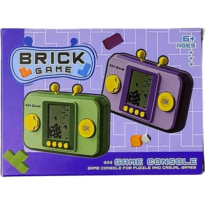 Picture of Creativity Brick Game Console 26 Block Games Adjustable Level/Speed ​​ Retro Handheld Game Console Soft Silicone Buttons Racing/Tank Battle Electronic Toys Children's