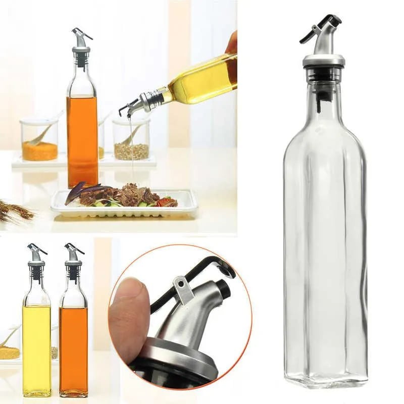 Picture of 300ml Stainless Steel Glass Oil Can Oil Pot.R00