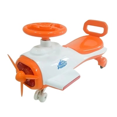 Picture of Aircraft Baby Swing Car this tricycle ensures stability and balance during rides. Its adjustable seat grows with your child COLOR RANDOM