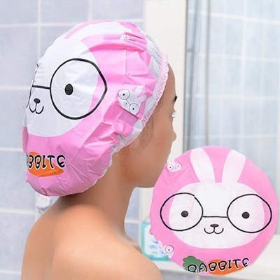 Picture of Waterproof Female Shower Cap Lady Women Shower Cap For Bath