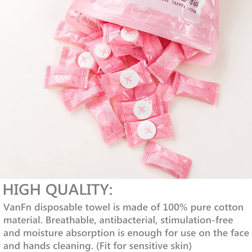 Picture of 30 Pcs Disposable Facial Tissues Compressed Face Towels Outdoor Camping Travel Washcloth Magic Tablet Wet Facial Tissue