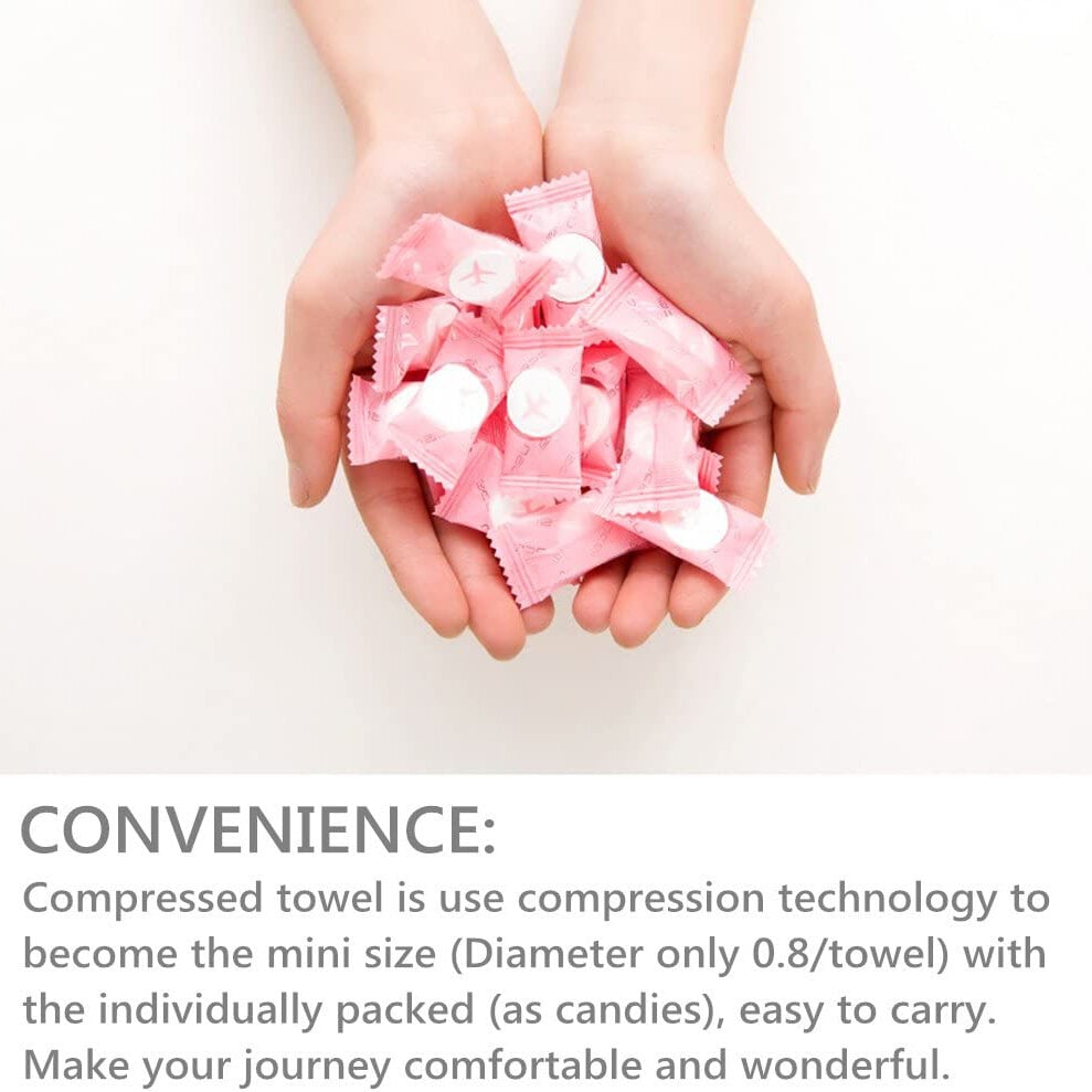 Picture of 30 Pcs Disposable Facial Tissues Compressed Face Towels Outdoor Camping Travel Washcloth Magic Tablet Wet Facial Tissue