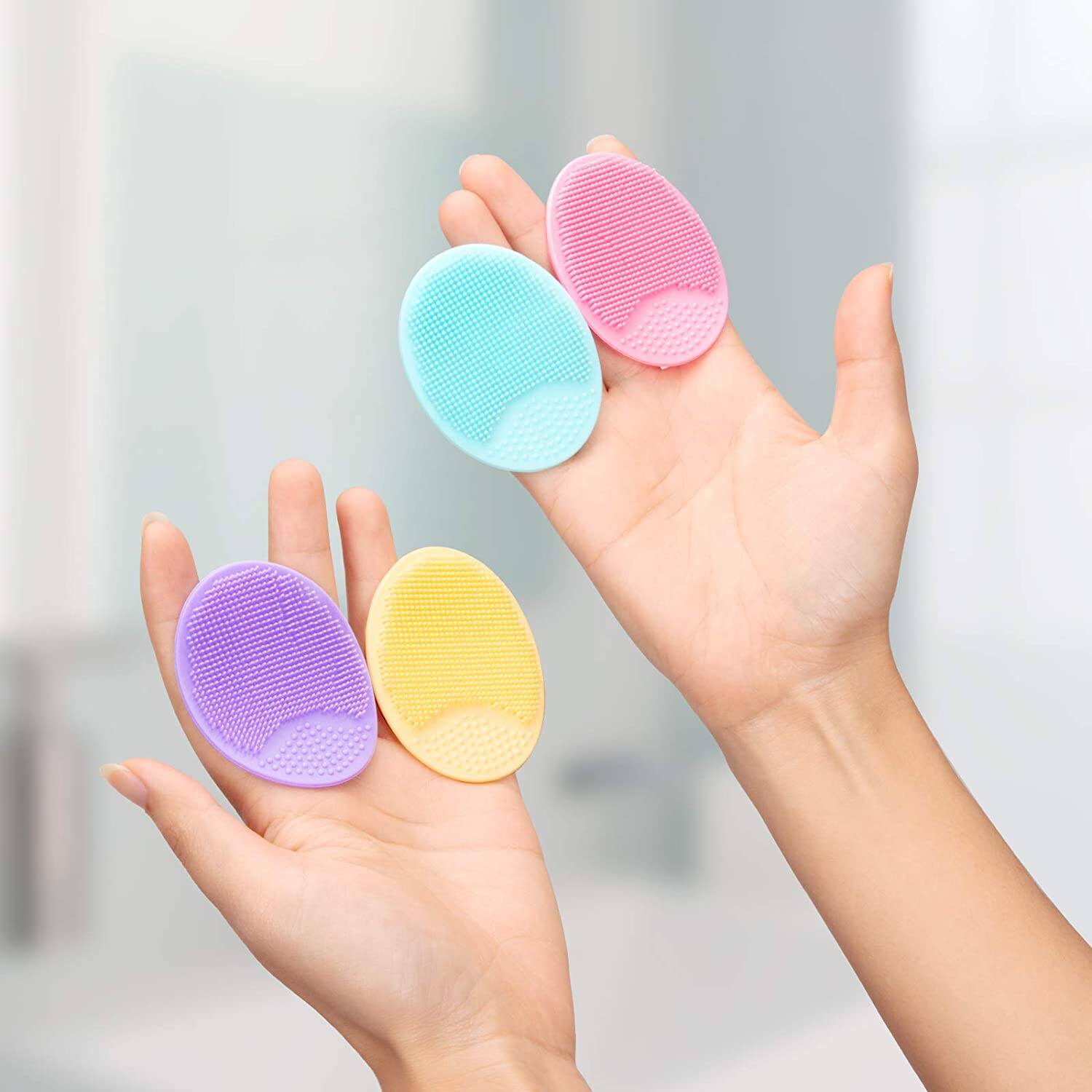 Picture of Silicone Face Scrubbers Exfoliator Brush-Facial Cleansing Brush Blackhead Scrubber Exfoliating Brush-Facial Cleansing Pads Precision Pore Cleansing Pad Acne Blackheads Removing Face Brush 1pcs