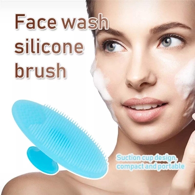 Picture of Silicone Face Scrubbers Exfoliator Brush Facial Cleansing Brush Blackhead Scrubber Exfoliating Brush-Facial Cleansing Pads Precision Pore Cleansing Pad Acne Blackheads Removing Face Brush 1pcs