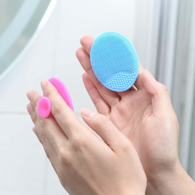 Picture of Silicone Face Scrubbers Exfoliator Brush Facial Cleansing Brush Blackhead Scrubber Exfoliating Brush-Facial Cleansing Pads Precision Pore Cleansing Pad Acne Blackheads Removing Face Brush 1pcs