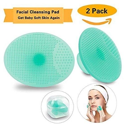 Picture of 2 pcs Face Cleansing Brush Mini Massage Waterproof Facial Cleansing Tool Soft Deep Face Pore Cleanser Brush Skin Care