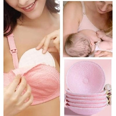 Picture of 2pcs Breast Pads Mommy Nursing Pad Washable Breast Pads Spill Prevention Breast Feeding Reusable Breast Pad