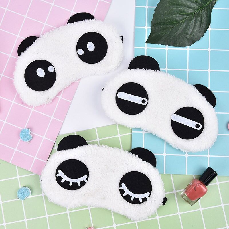 Picture of 1Pcs Lovely Panda Face Sleep Masks Eye Mask Blindfold Nap Cover for Home Office Travel Use