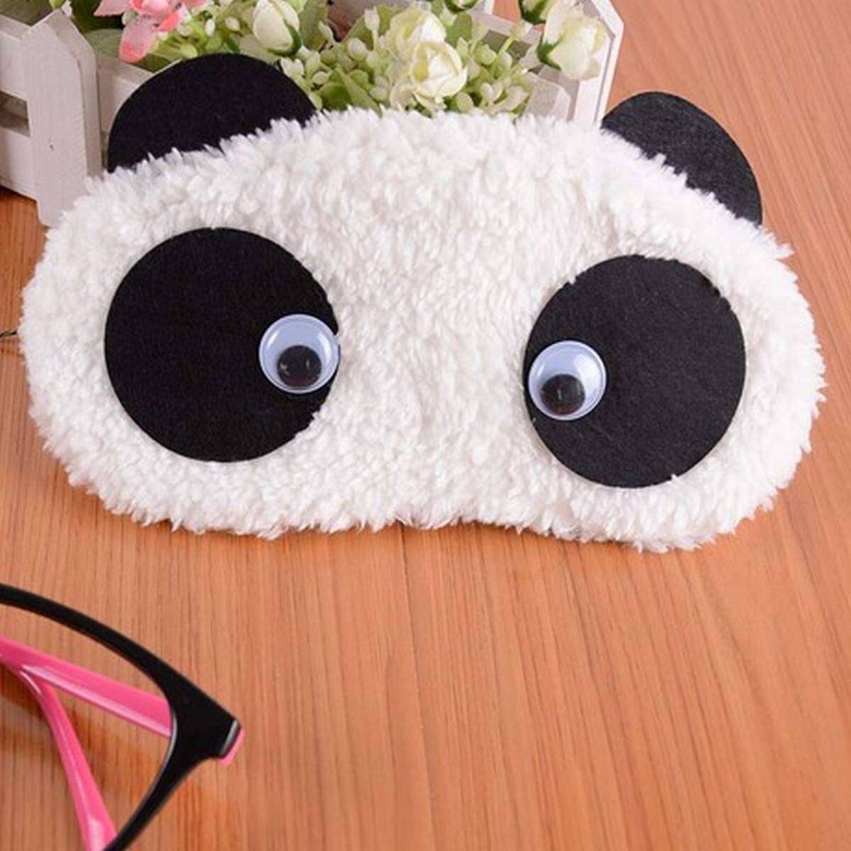 Picture of 1Pcs Lovely Panda Face Sleep Masks Eye Mask Blindfold Nap Cover for Home Office Travel Use