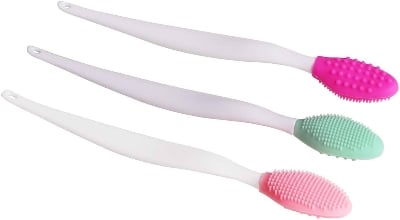Picture of 1PCS Exfoliating Lip Brush Nose Cleaning Brush Double Side Soft Silicone Lip Scrub Tool & Nose Blackhead Remove Brush