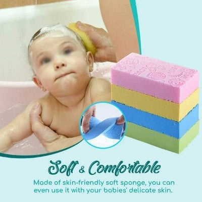Picture of Baby Bath Sponge Loofah Cotton Scrub Body Bath Brushes Cleaning Scrub