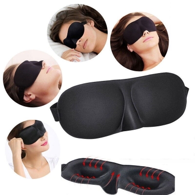 Picture of Premium Quality - Super Stylish 3D Sleeping Eye Mask Relax Sleep - Soft Eye Pouch and Good Light Reduction ( Blue) - Trend and Need full