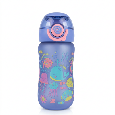 Picture of 600ML Dinosaur Water Bottle for Kids, Leakproof Plastic Water Cup with Silicone Straw, Summer Kids Sippy Cup, Portable Drinking Bottle, Food-Grade Material, Ideal for School, Outdoor Activities, Travel, and Daily Hydration-Multicolor