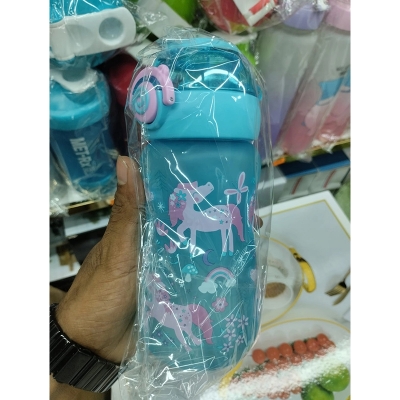Picture of 600ML Dinosaur Water Bottle for Kids, Leakproof Plastic Water Cup with Silicone Straw, Summer Kids Sippy Cup, Portable Drinking Bottle, Food-Grade Material, Ideal for School, Outdoor Activities, Travel, and Daily Hydration-Multicolor