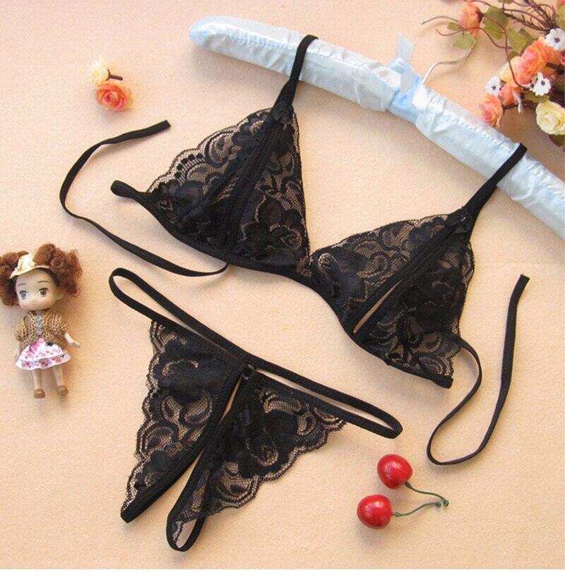 Picture of Young Beauty Sexy Lingerie Women Underwear Babydoll Sleepwear Bra + Gstring Set Babydoll Bikini Set NonPadded Bra & Panty Nightwear Lingerie