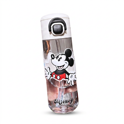 Picture of Disney Spiderman Water Bottle 600ml Kids Leak-Proof Plastic Kettle Mickey Mouse Design Hot Cold Drinkware Durable Food Grade Bottle for School Sports Travel Daily Use Children Drinking Mug-Multicolor