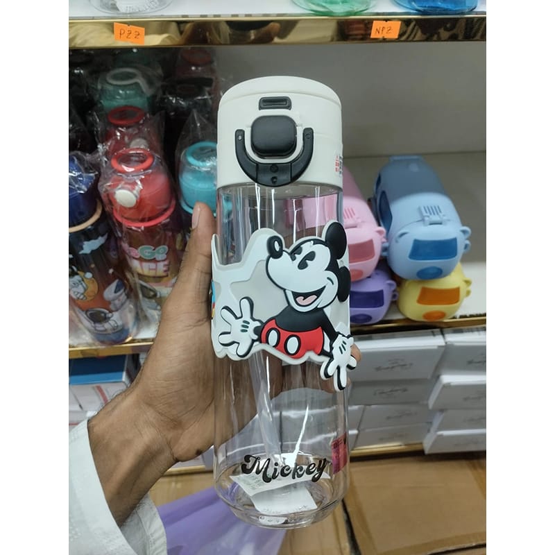 Picture of Disney Spiderman Water Bottle 600ml Kids Leak-Proof Plastic Kettle Mickey Mouse Design Hot Cold Drinkware Durable Food Grade Bottle for School Sports Travel Daily Use Children Drinking Mug-Multicolor