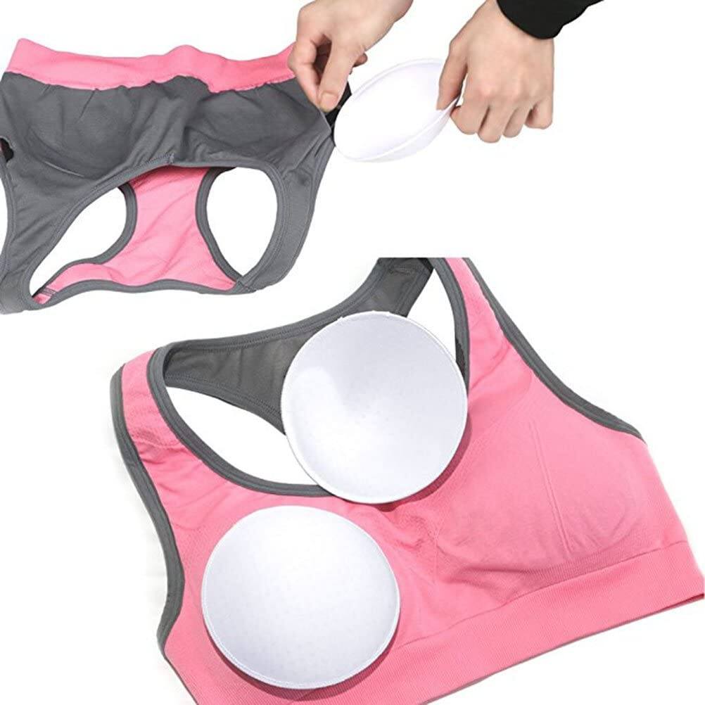 Picture of Retailcare Bra Inserts Push-Up Pads, Round Sponge Cup Inserts, 2 PCS (White)
