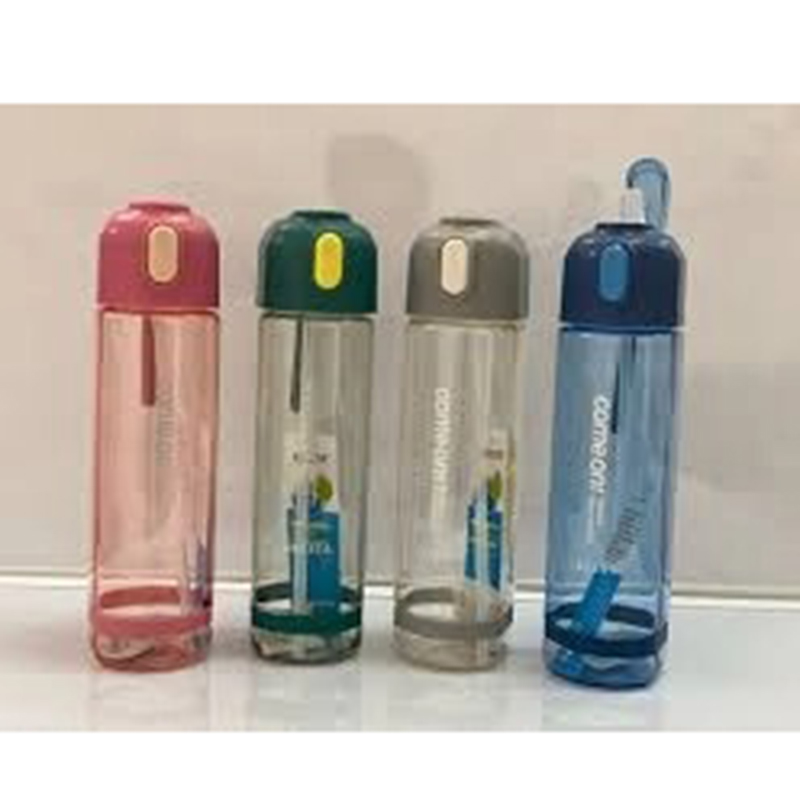 Picture of Eco-Friendly 680ml Square Shape Plastic Cycling Sport Bottle for Athletes, Gym, Outdoor Running, Hiking, Fitness, BPA-Free Food Grade Water Container, Lightweight, Reusable, Portable Drinkware with Random Color Design-Multicolor