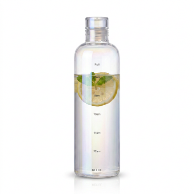 Picture of Outdoor Leakproof Water Bottle – 500ml Capacity – Transparent Glass Design – Drop Resistant – Perfect for Fitness, Gym, Office, Travel – Durable and Elegant Glassware-Multicolor