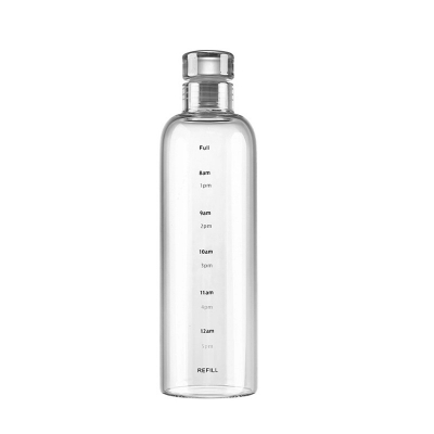 Picture of Fitness Water Bottle 500ml – Leakproof Transparent Glass – Drop-Resistant for Outdoor, Gym, or Office – Made with Glass and Plastic – Stylish and Reusable Drink Jug-Multicolor
