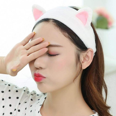 Picture of Stylish Addition - 1PCS Cute Kitty Cat Ear Headbands Women Girls Wash Face Spa Makeup Lovely Etti Wrap Hair Band - Modern - Choice Expression