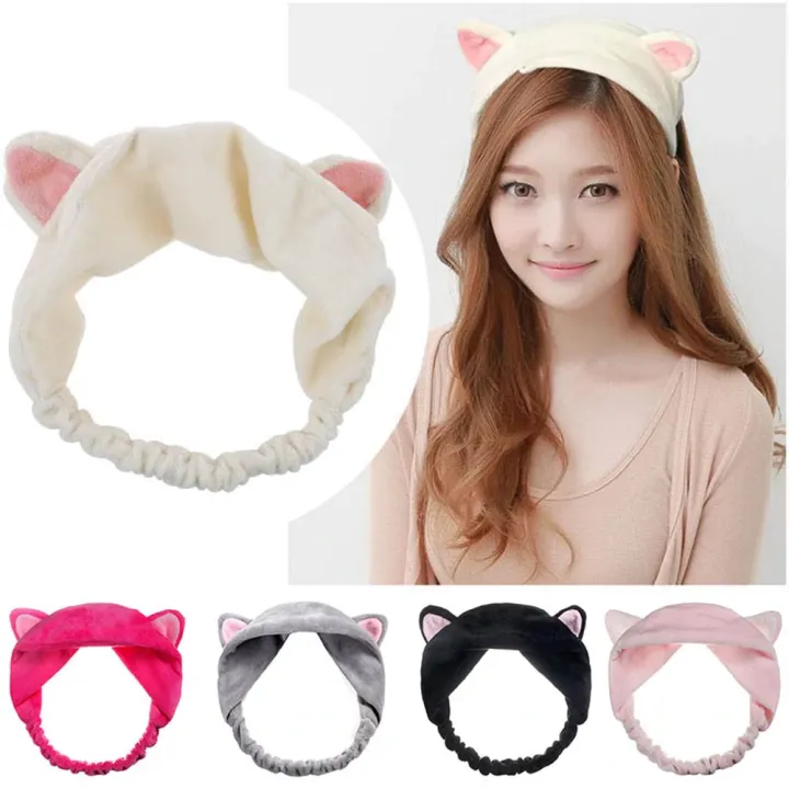 Picture of Stylish Addition - 1PCS Cute Kitty Cat Ear Headbands Women Girls Wash Face Spa Makeup Lovely Etti Wrap Hair Band - Modern - Choice Expression