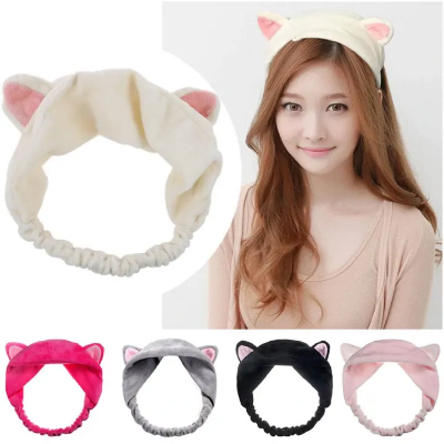 Picture of Stylish Addition - 1PCS Cute Kitty Cat Ear Headbands Women Girls Wash Face Spa Makeup Lovely Etti Wrap Hair Band - Modern - Choice Expression