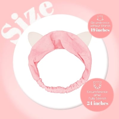 Picture of Stylish Addition - 1PCS Cute Kitty Cat Ear Headbands Women Girls Wash Face Spa Makeup Lovely Etti Wrap Hair Band - Modern - Choice Expression