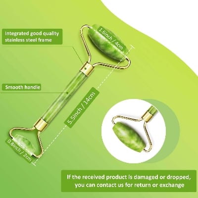 Picture of Retail CareAnti Aging Jade roller Therapy 100% Natural jade facial roller double Neck Healing Slimming Massager (Jade Roller)