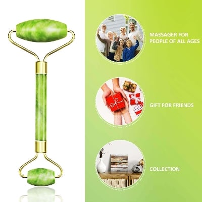 Picture of Retail CareAnti Aging Jade roller Therapy 100% Natural jade facial roller double Neck Healing Slimming Massager (Jade Roller)